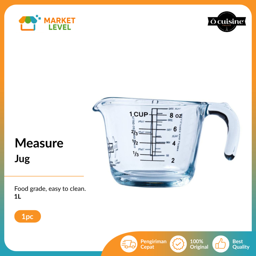 Ocuisine Gelas Takar - Borosilicate 1L
