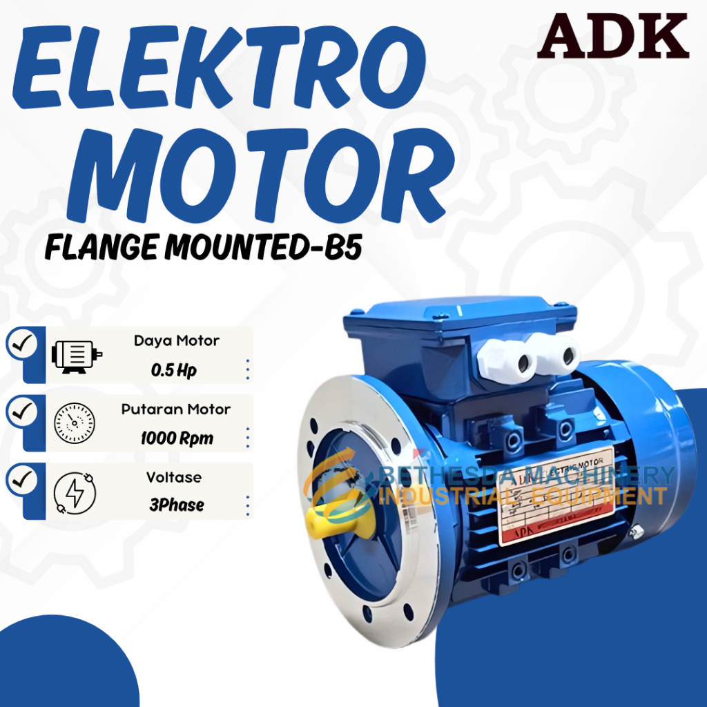 Dinamo ADK 0.5Hp 6Pole B5 3Phase