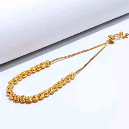 Gelang Tangan Titanium Wanita Biji Lada Serut Cantik & Antikarat
