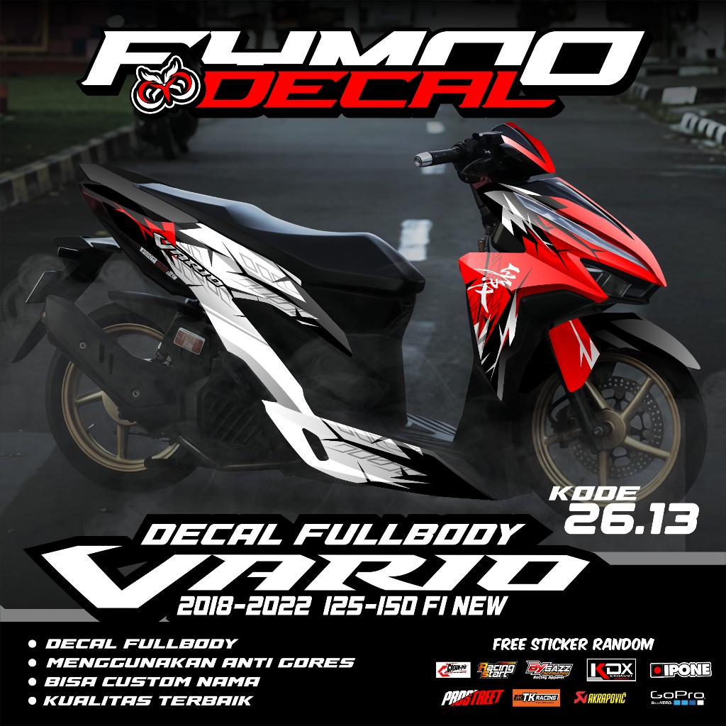 (NEW)  DECAL TERBARU Sticker Honda Vario New 125 150 Full body - Stiker Skotlet Modifikasi All New V