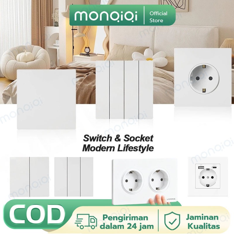 Saklar Stop Kontak Sakelar Saklar lampu Saklar Aesthetic Saklar Dinding Stop Kontak 2500W