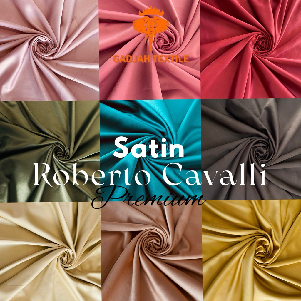 Kain Satin Roberto Cavali Bahan Dress, Bridesmaid, Kebaya Furing