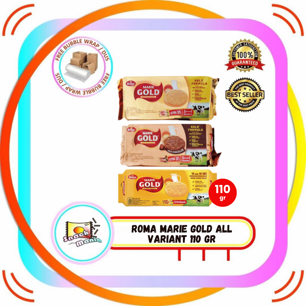 Roma Marie Gold Formula Original | Coklat ~ 110+22 gr Biskuit Marie Susu