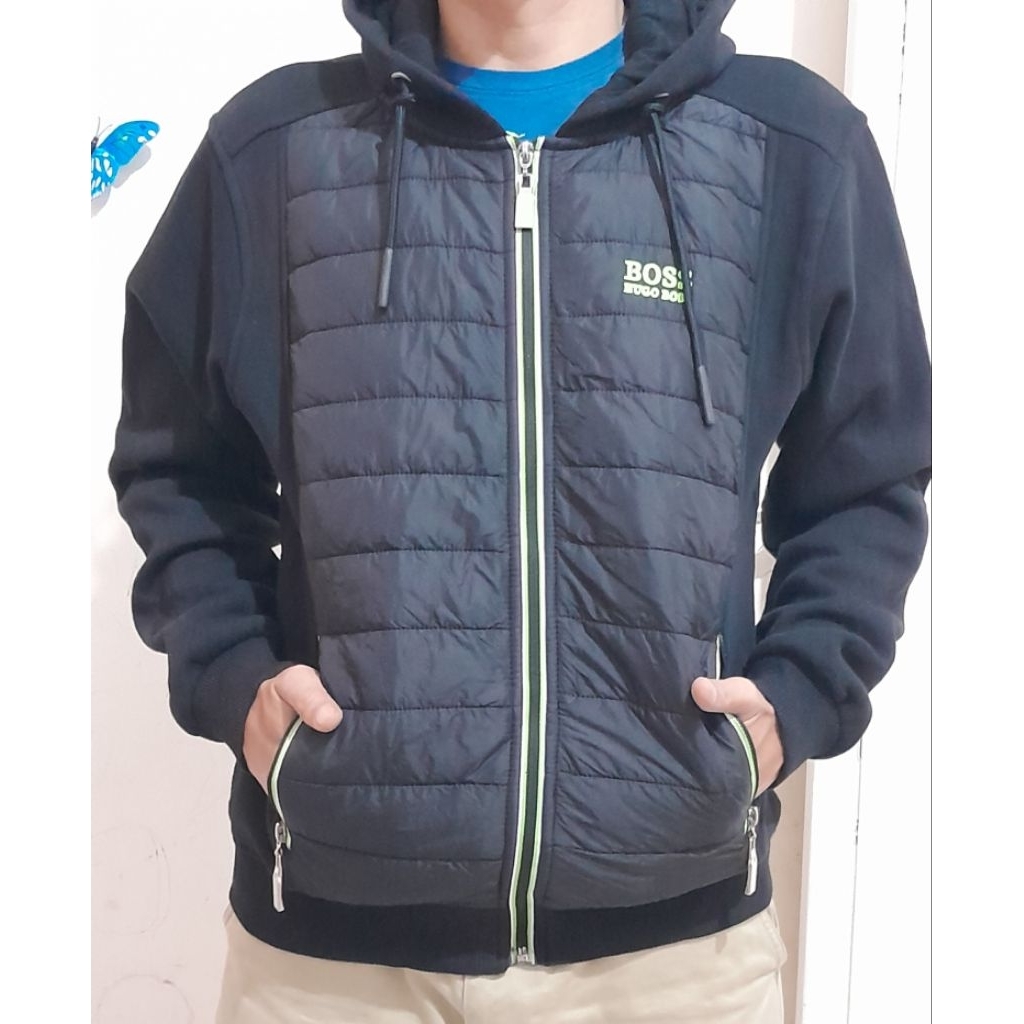 BOSS Hugo Boss Jaket Hibrida Pria (Hitam)