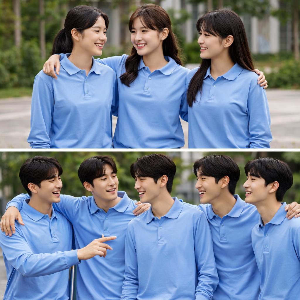 PM | Polo T-shirt Tangan Panjang Satu Warna khusus warna SKYBLUE/ BIRU LANGIT |Kaos Polos/Kaos Kerah