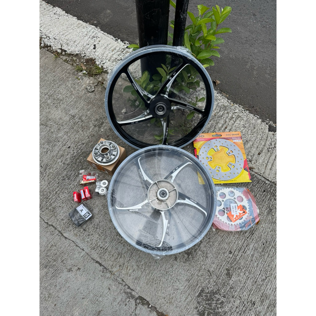 velg VND KZR PNP NinjaR ninjaSS ninja 2tak 150 ss R warna hitam biru pink ungu hijau grey titanium m