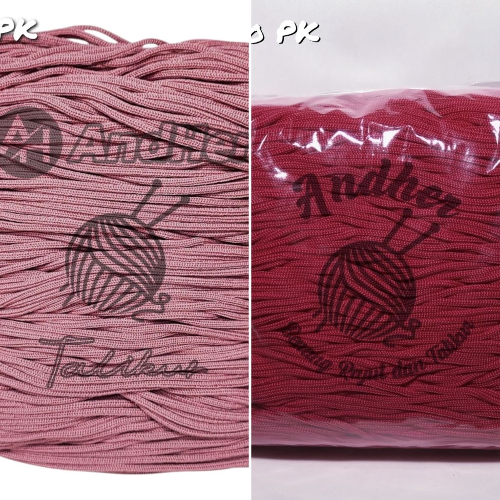 Talikur warna tali kur 3mm PINK bahan Polyester 250 gram, 500 gram, 1000 gram/1 kg