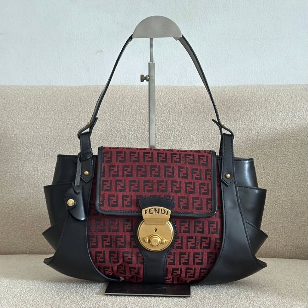 PL) Fndi Zucca Tote Bag Red Win GHW
