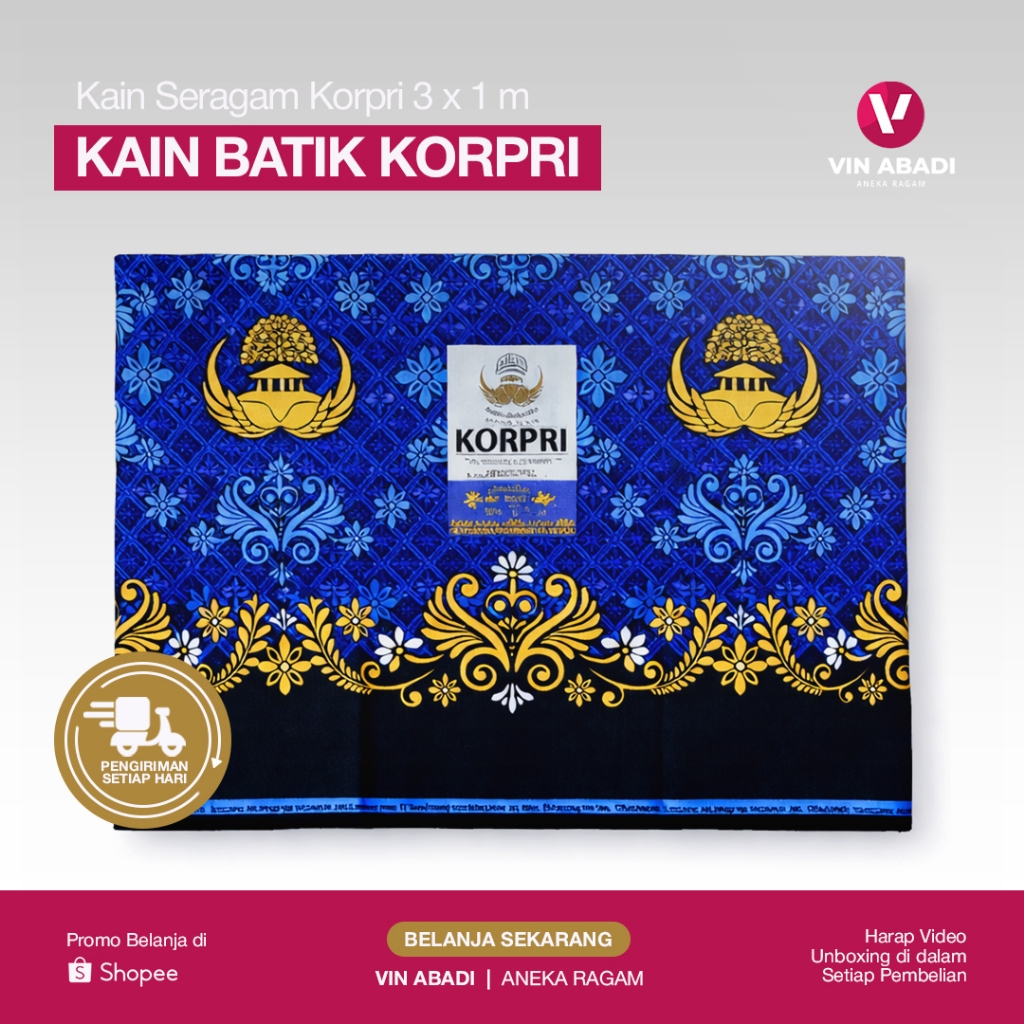Kain Batik Kopri / Ukuran 3 Meter X 1 Meter / Seragam