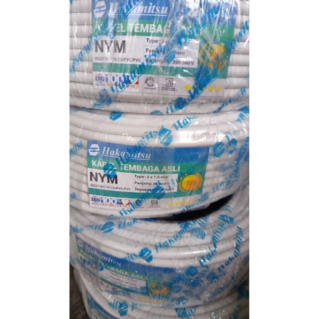 Kabel NYM 2 X 1,5 X 50 Yard Hakamitsu