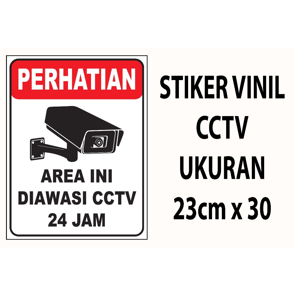 Stiker pengawasan CCTV, Stiker CCTV, Stiker Peringatan CCTV , Stiker Pantauan CCTV, Stiker CCTV