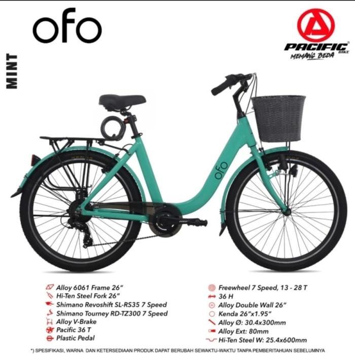 Sepeda Mini Keranjang Ofo Pacific Bike 26 Ctb City