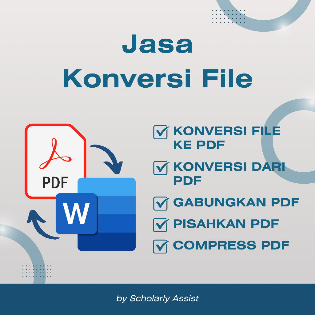 Jasa Konversi File JPG, Word, PPT, Excel ke PDF dan Sebaliknya – Gabung PDF, Pisahkan PDF, Compress 