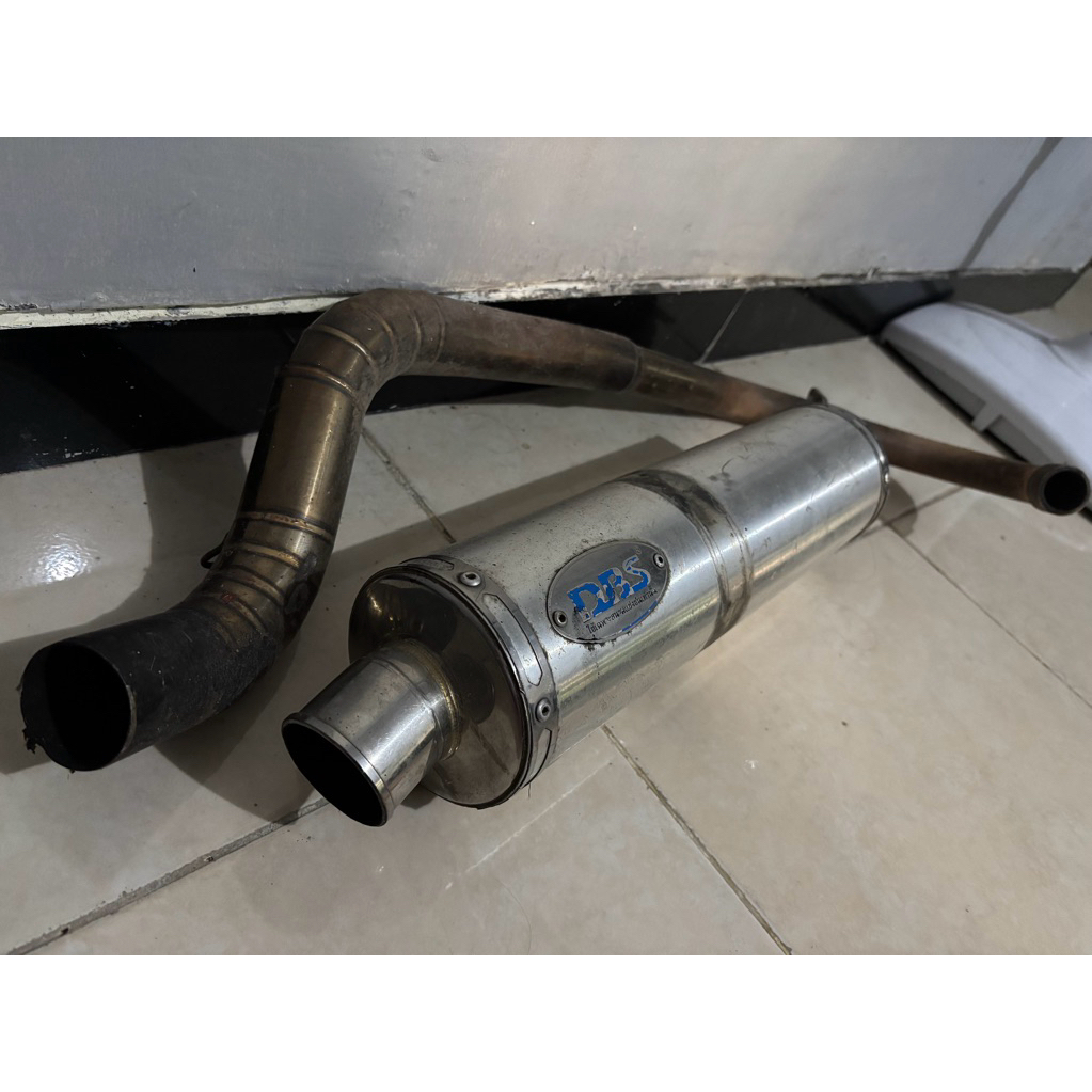 Slincer dan Knalpot Titanium DBS Thailand Ori Logo biru sesuai foto