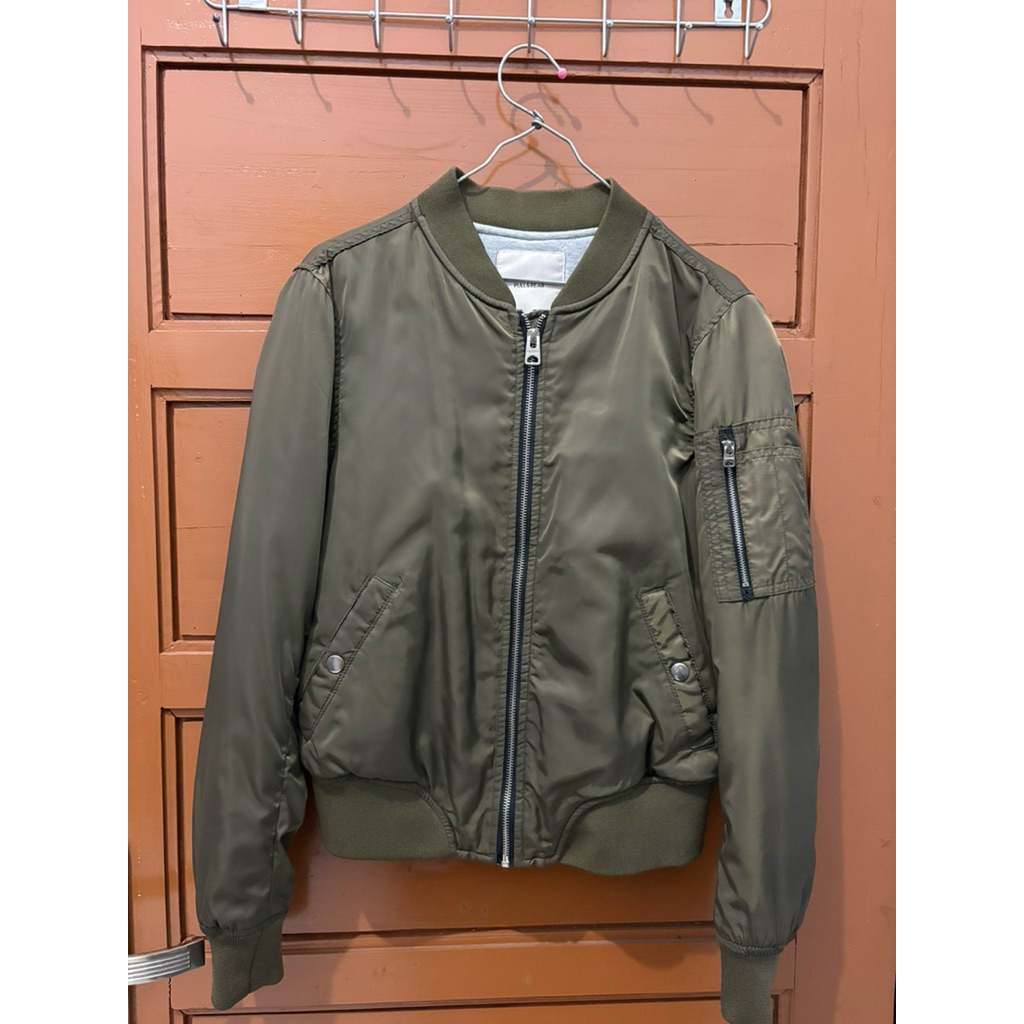 preloved bomber jacket army pull&bear uk M