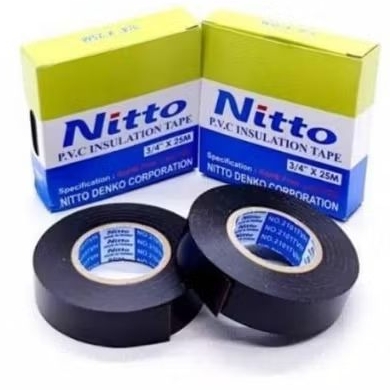 Nitto Isolasi Listrik Kabel Original Warna Hitam