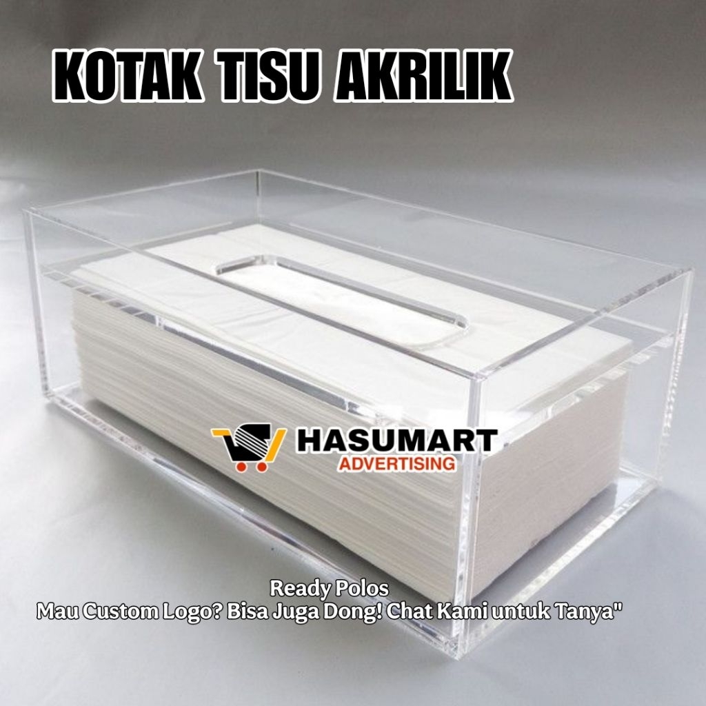 Kotak Tisu Akrilik / Box Akrilik / Kotak Tisu Custom Logo / Kotak Tisu Akrilik Custom / Kotak Akrili
