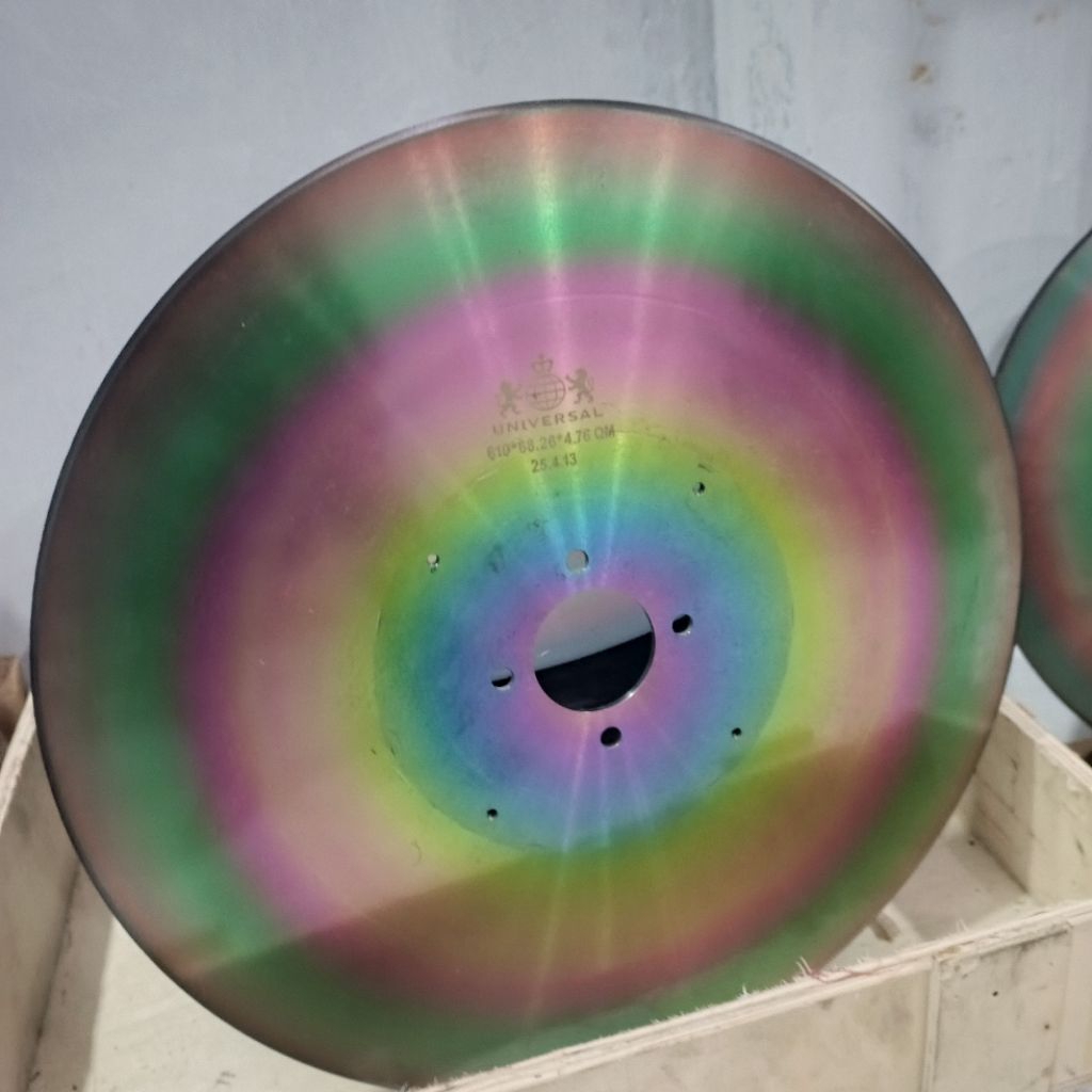 Blade saw second baja D2 warna pelangi baja berkualitas tinggi bahan pembuatan perbilahan