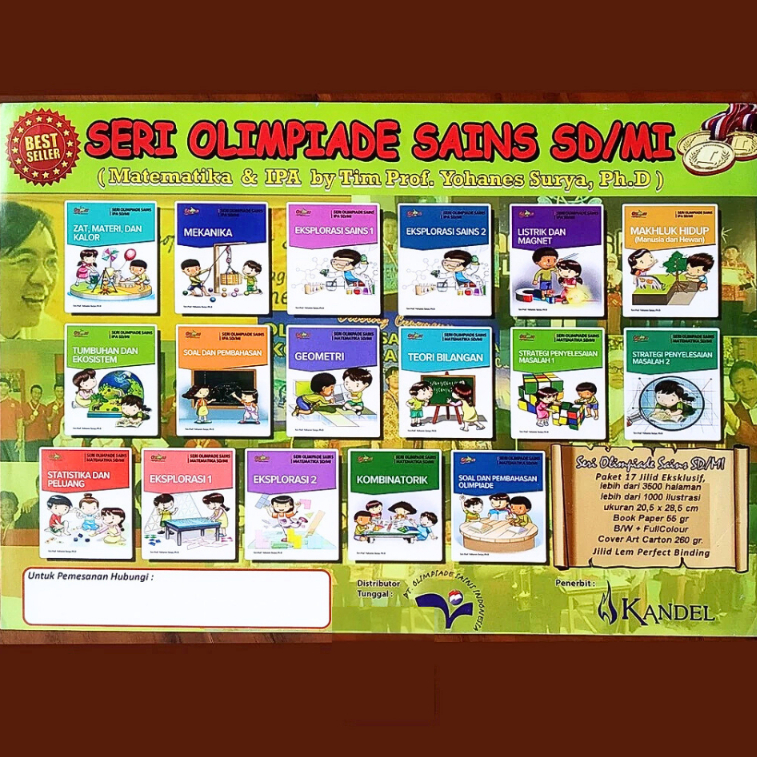 Buku Seri Olimpiade SAINS SD/MI (Matematika & IPA) Prof. Yohanes surya ( 17 jilid )