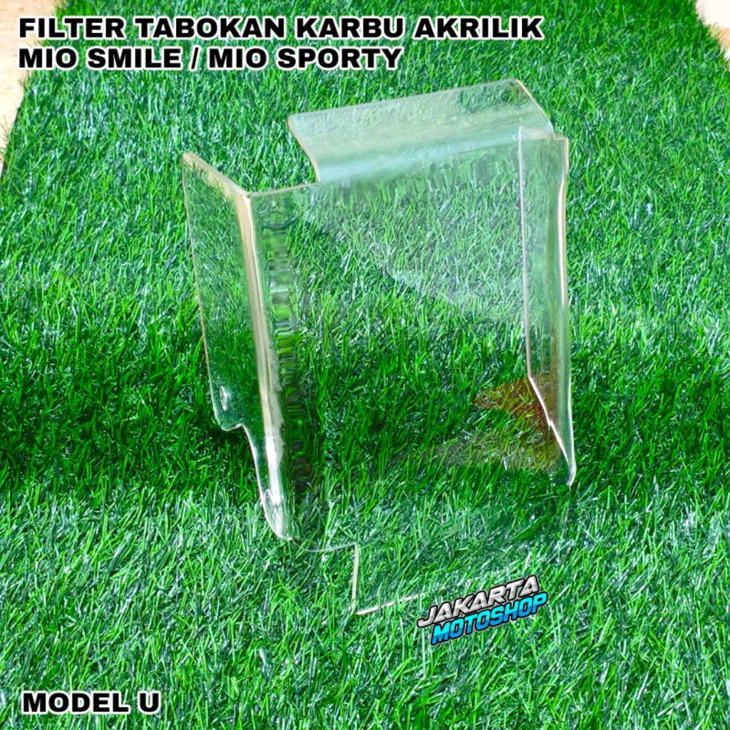 Filter Karburator Akrilik Variasi Mio Karbu Mio Sporty/Smile Model U Tebal 4mili