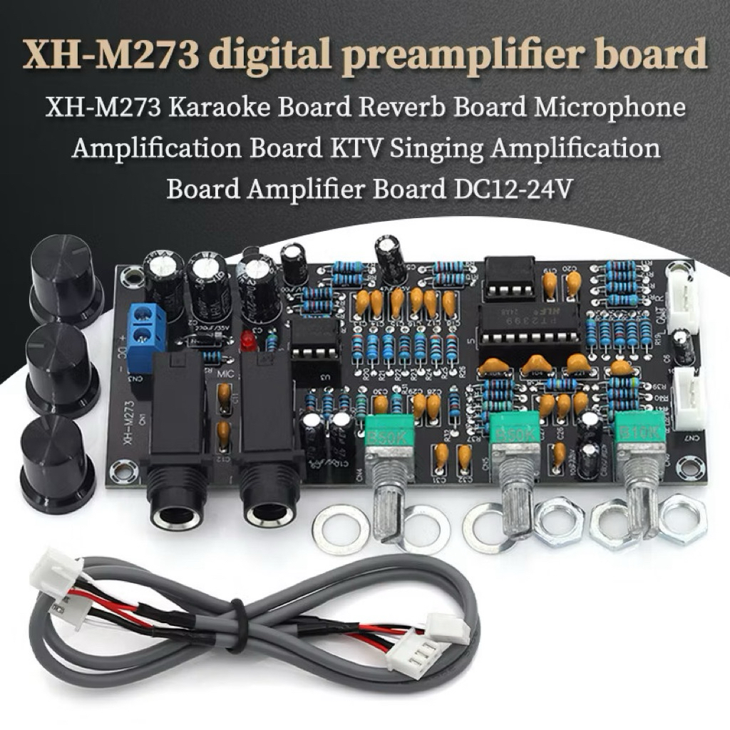XH-M273 Modul Microphone Amplifier Karaoke PT2399 DC 12V - 24V