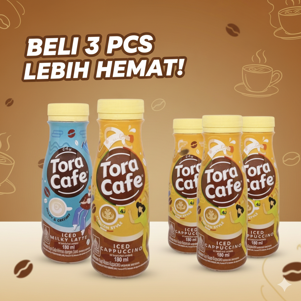 (3pcs) Tora cafe 180 ml
