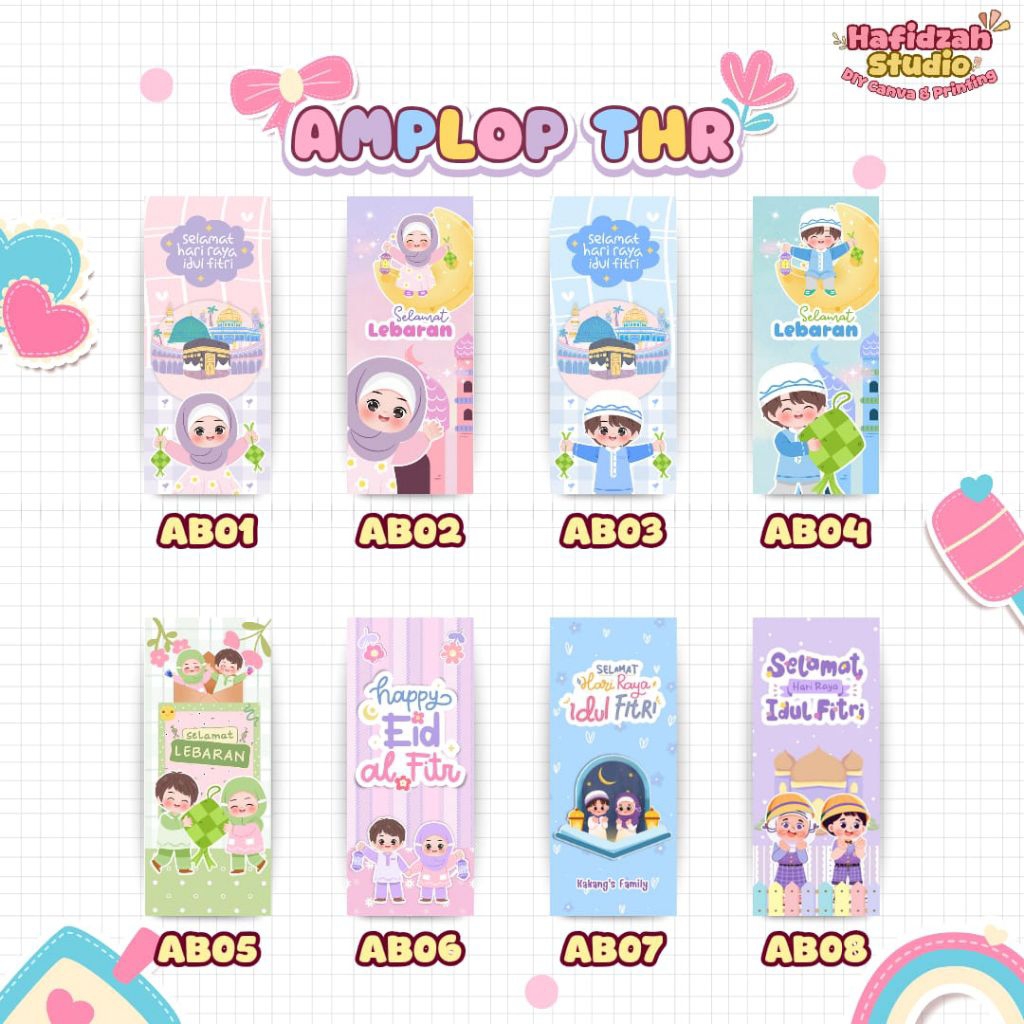 AMPLOP THR LEBARAN LUCU – DESAIN ANAK & FAMILY
