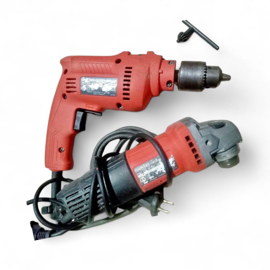paket alat bengkel bor listrik 13mm gerinda tangan maktec bekas