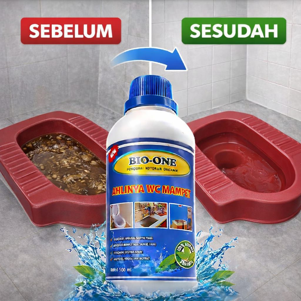 pengurai wc mampet Bio One 100% aman untuk saluran