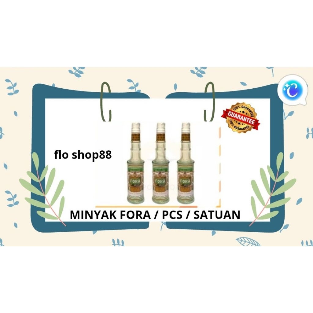 FORA EAU  DE COLOGNE / FORA COLOGNE / MINYAK FORA ASLII