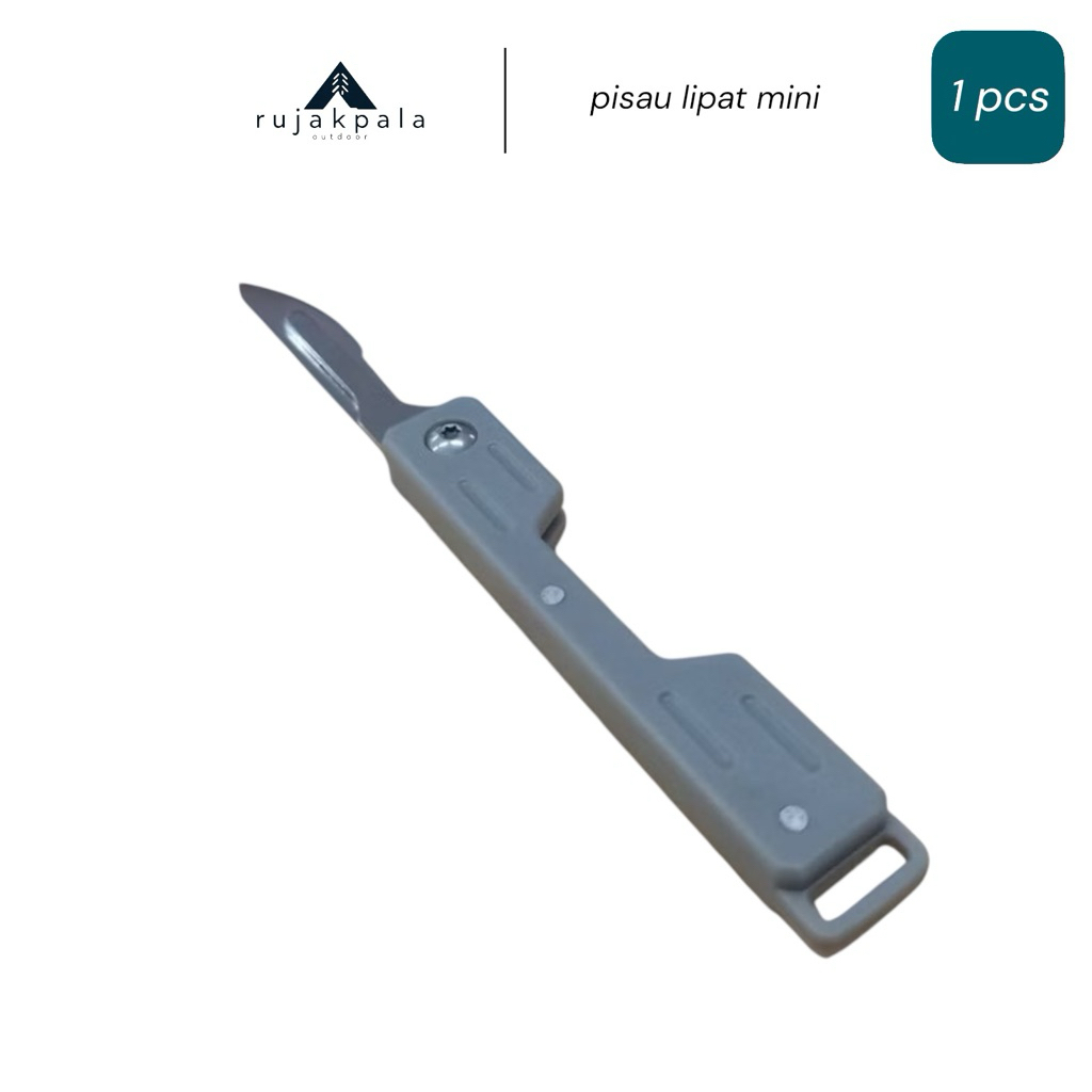 Slyz Pisau Lipat Outdoor Portable Folding Knife Survival Tool Keychain - Slyz53 - Silver