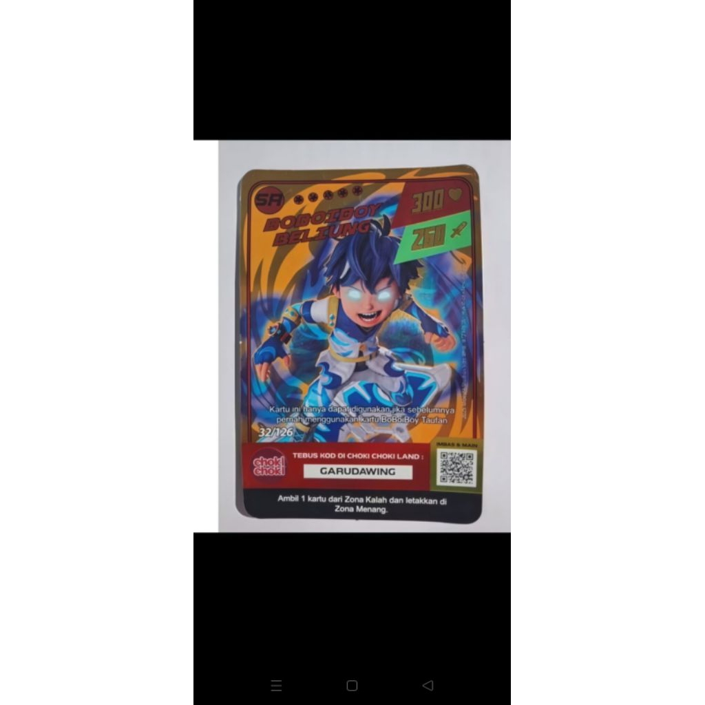 Monsta galaxy card choki-choki BoBoiBoy belium SR