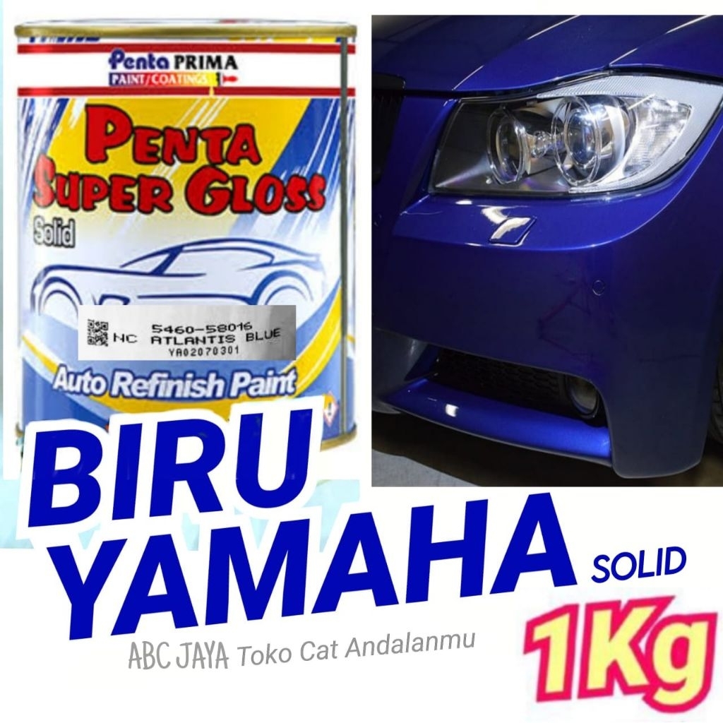 Cat Penta Super Gloss 5460-58016 NC ATLANTIS BLUE 1KG Biru Tua Gelap Solid Biru Yamaha Mengkilap Glo