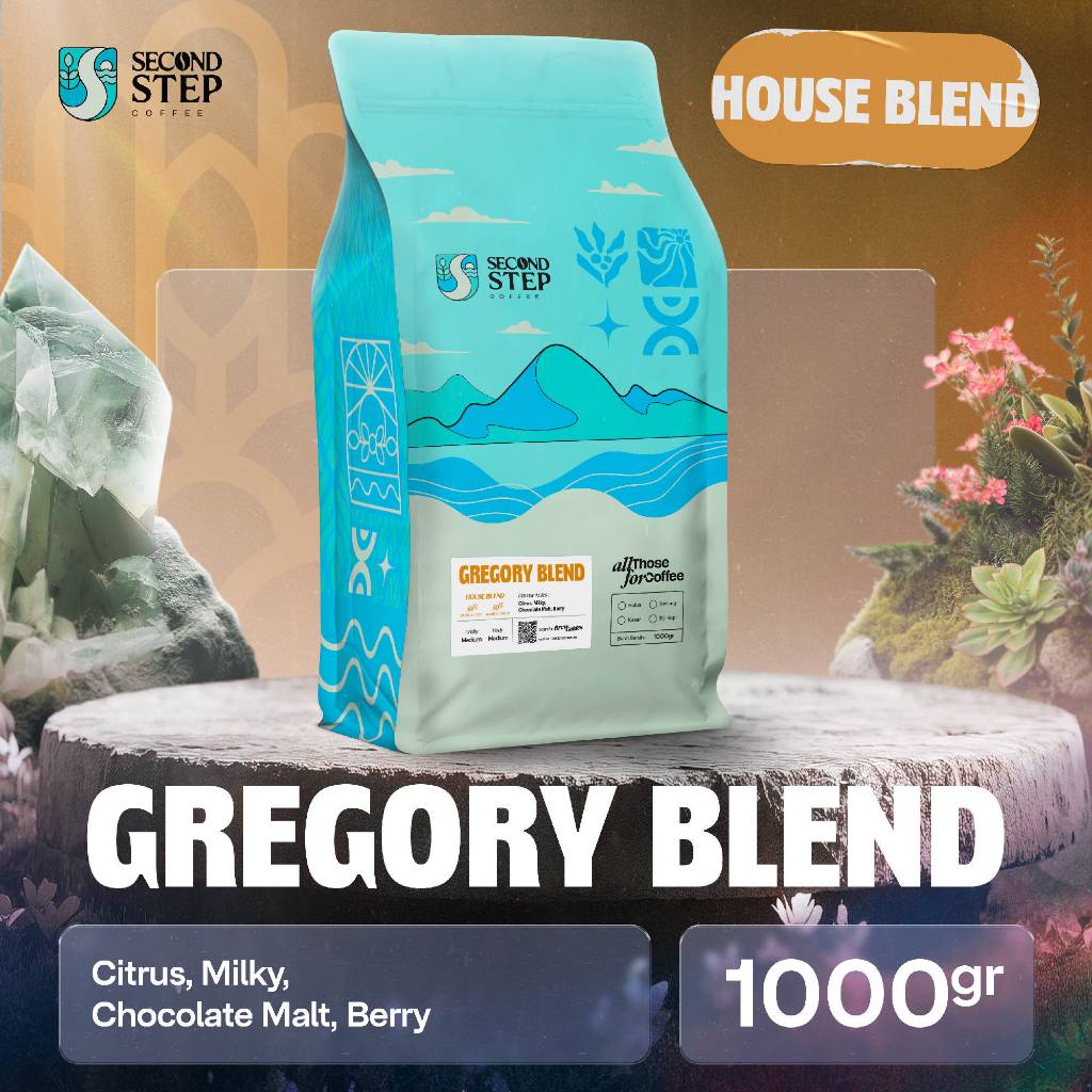 Second Step Coffee Kopi Arabika Gregory Espresso Blend Arabica Coffe Bean Biji Bubuk 1Kg