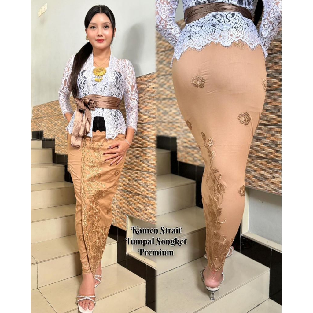 Kamen songket jadi bordir tumpal