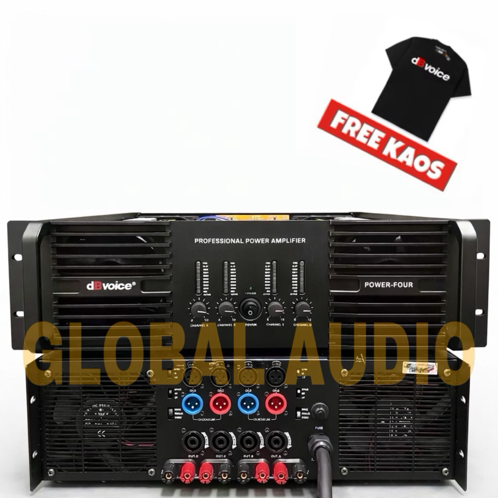 Power Amplifier DbVoice POWER FOUR Original 4 Channel Class H 3U dB Voice PowerFour Bagus ( Bisa COD