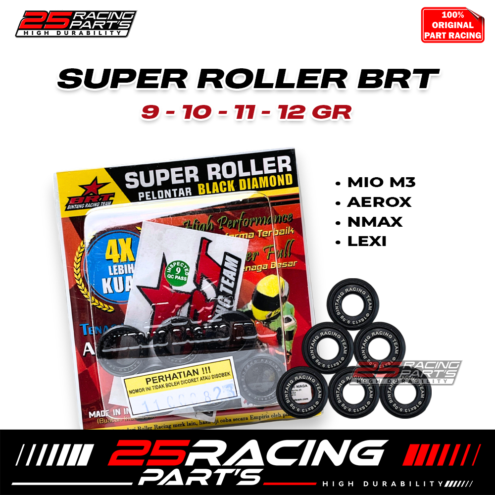 Roller BRT mio Super Blackdiamond Nmax ROLLER Racing BRT racing Black Diamond Roller Ukuran 7 gram 8