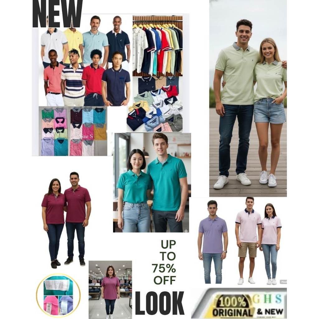 ‼️Promo Cuci Gudang‼️Kaos Pria Polo Shirt Nautica Original