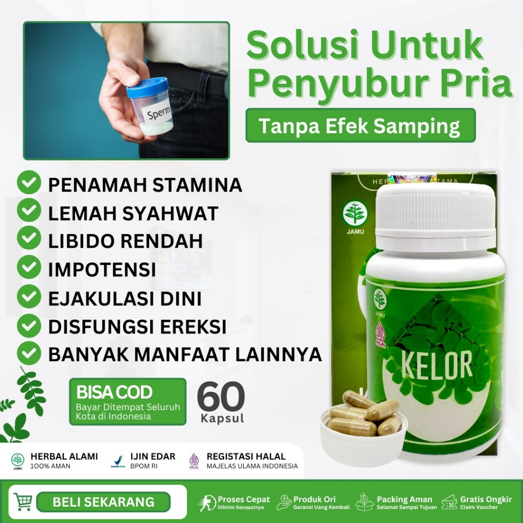 Obat Pengental sperma, Sperma Encer, Azoospermia, Ejakulasi Dini, Promil Pria Kapsul Daun Kelor