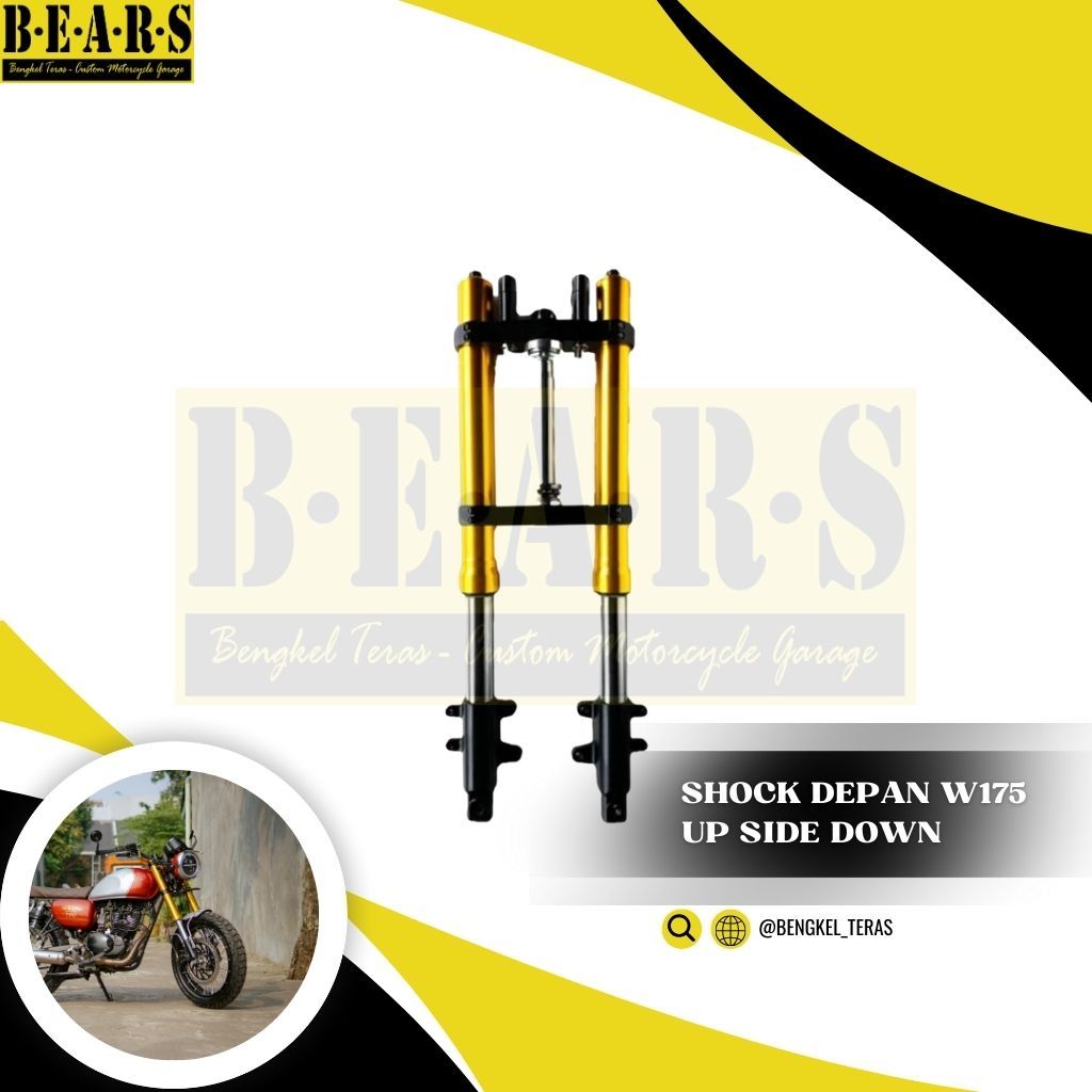 Modifikasi Shockbreaker depan Upside-down W175