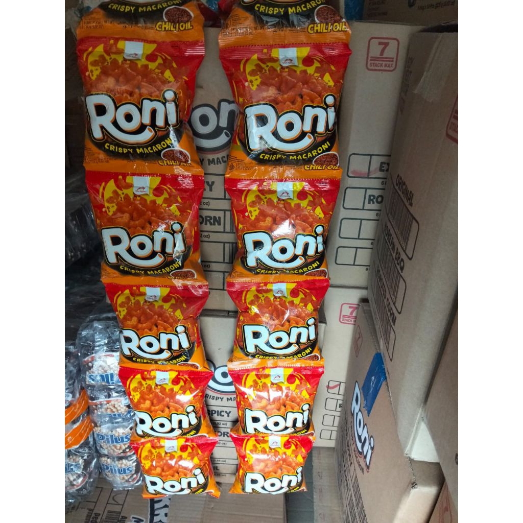 Roni crispy macaroni Chili oil isi 10renteng