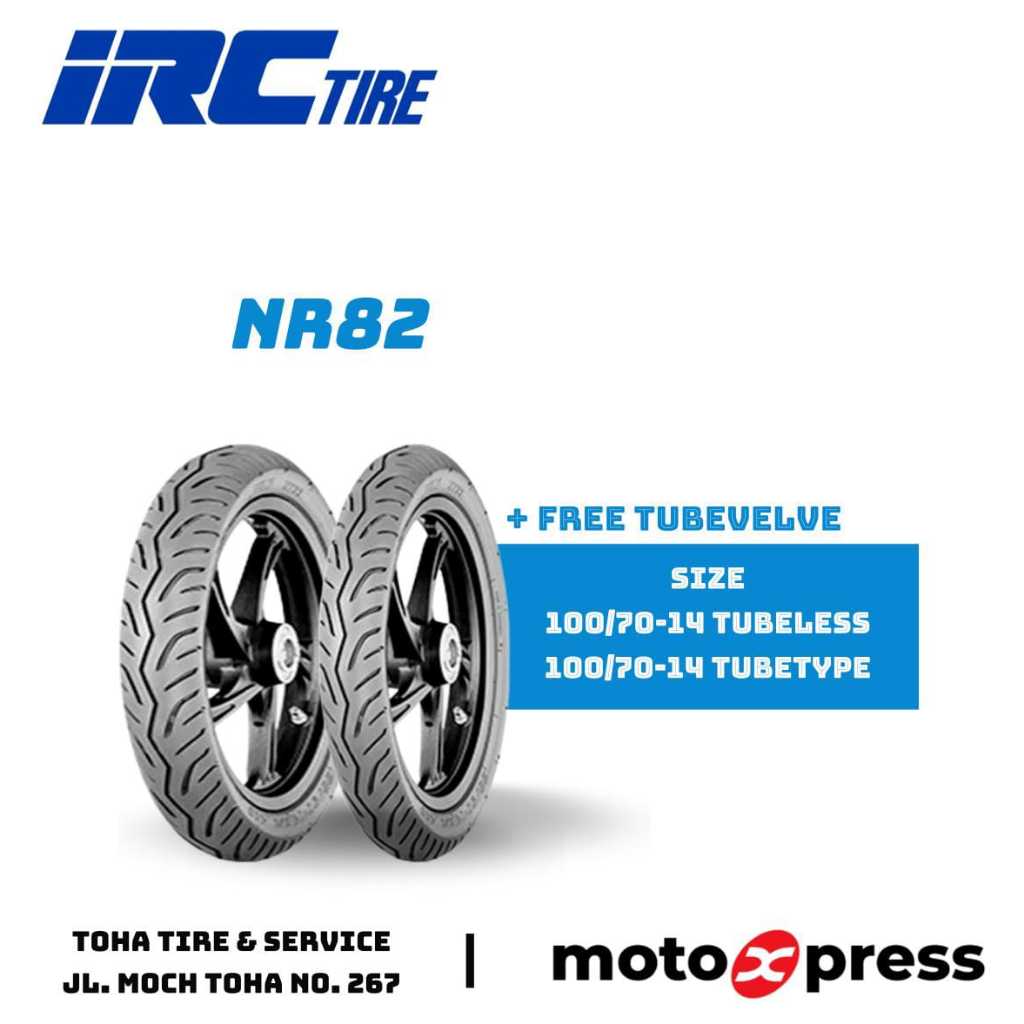 Ban Motor IRC 100/70-14 NR82 TUBLESS & NON-TUBELESS