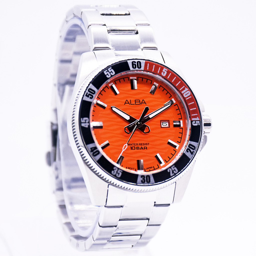 Alba AG8L93X1 Jam Tangan Pria Analog Original Stainless Steel