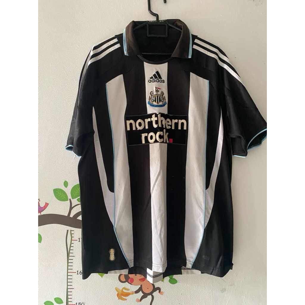 ori jersey bola vintage adidas newcastle united home kit 2007-2009