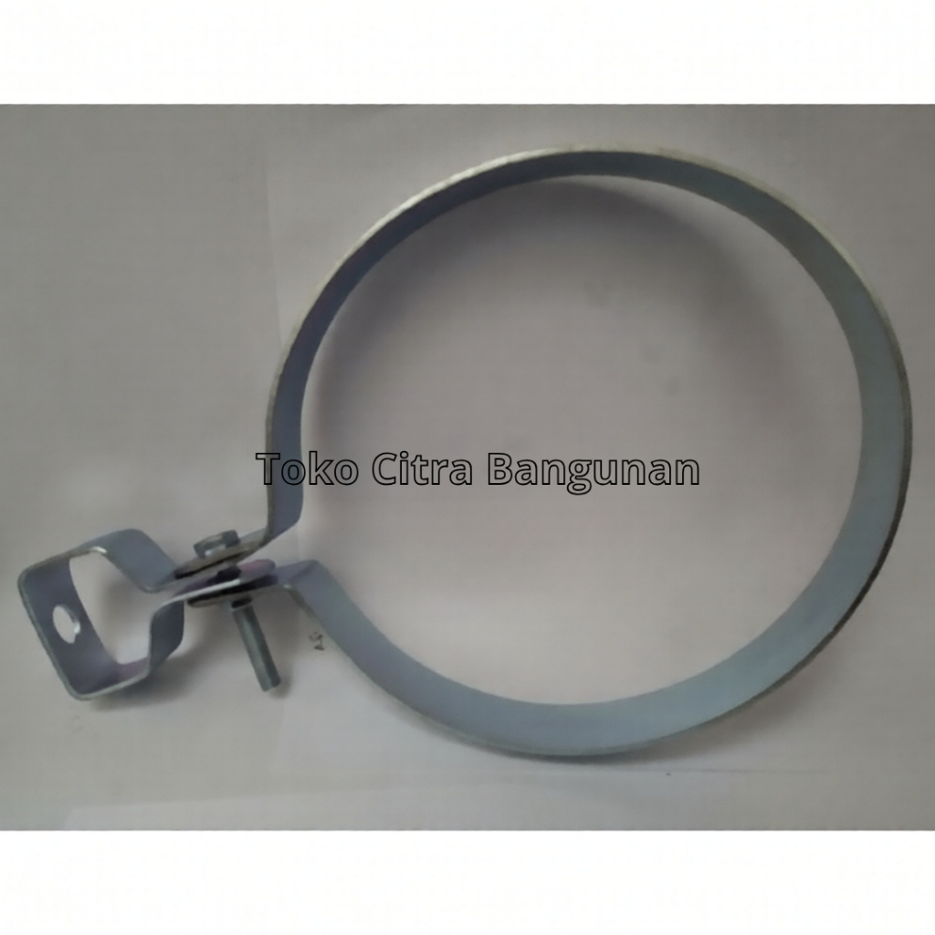 Klem Gantung Besi 6 inch Besi Polos Holder Clamp Pengencang Pipa Hanger Clamp Besi Pengikat Pengantu