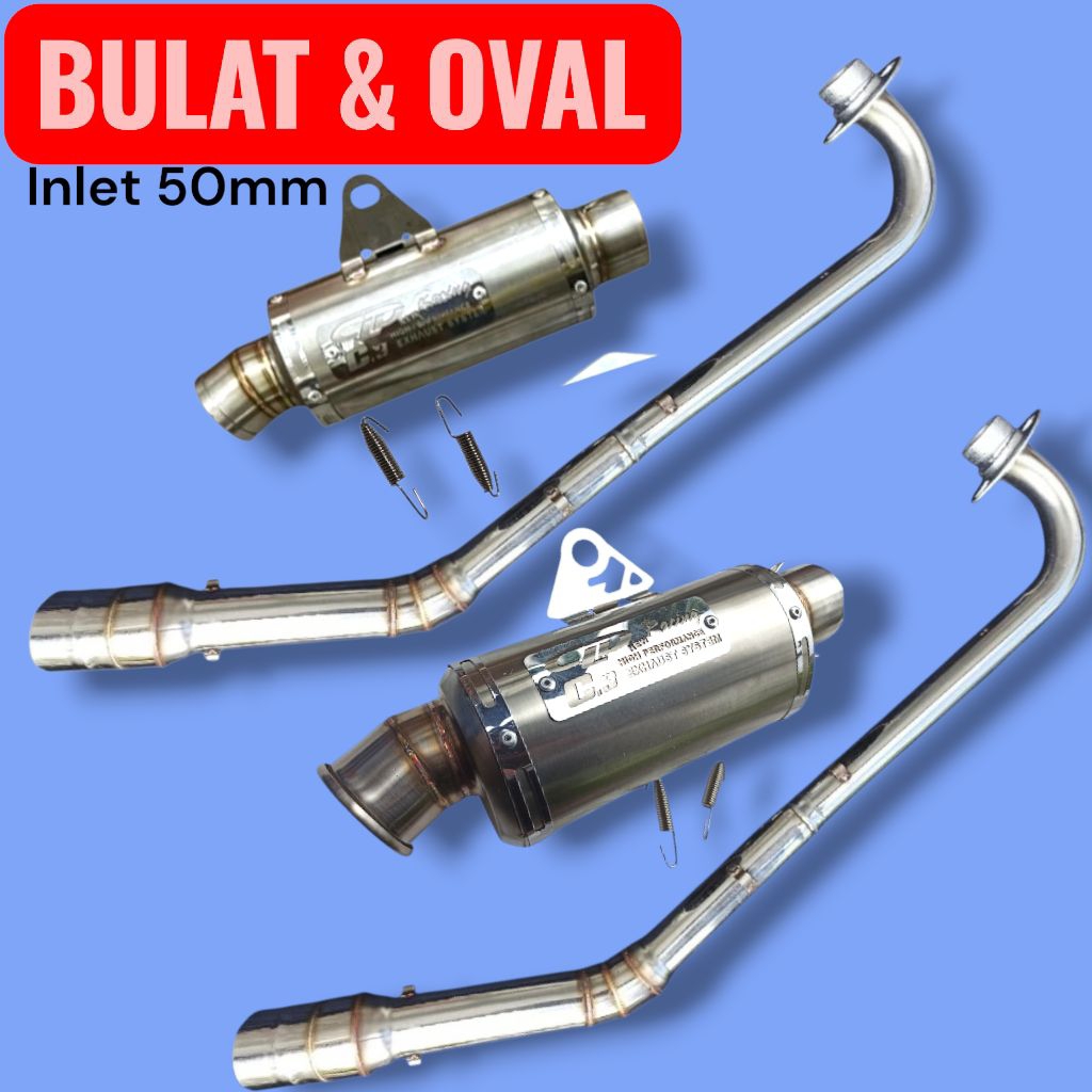 KNALPOT CLD C3 NEW inlet 50 mm leher std atau kolong trail motor supra vega jupiter kharisma kirana 