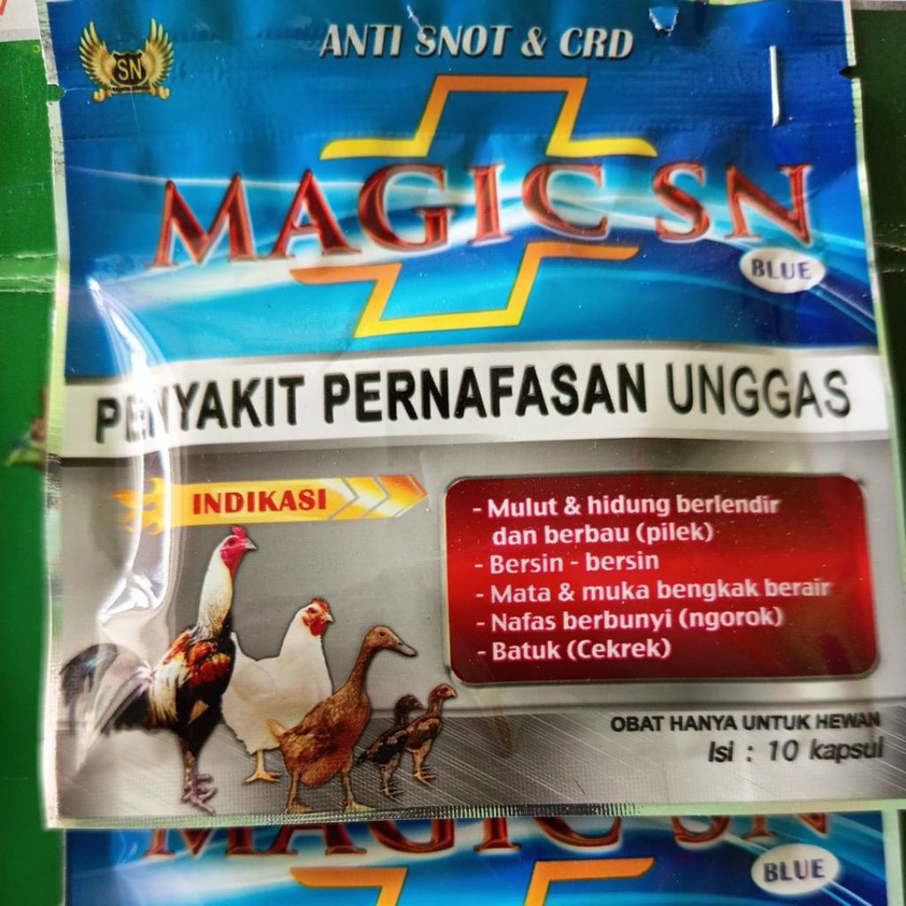 MAGIC SN BIRU - Obat Herbal Pernafasan Ayam,