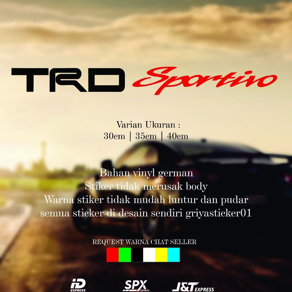cutting stiker trd sport/stiker truck/stiker murah promo/stiker custom/stiker kaca mobil/ stiker kac