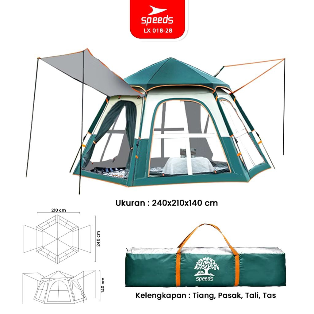 original SPEED tenda camping besar otomatis