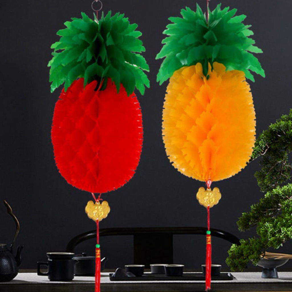 Lampion Nanas / Lampion Imlek / Chinese Lantern - Dekorasi Imlek / Hiasan Imlek / Aksesoris Imlek